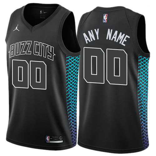 Men & Youth Customized Charlotte Hornets Jordan City Edition Men's Black Nike Jersey